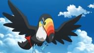 Toucannon as it appears in the Pokemon anime (Image via The Pokemon Company)